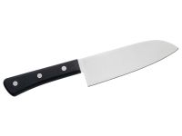 Набор кухонных ножей Hatamoto Sakana JPS-002 "Поварская тройка", сталь AUS-8, рукоять ABS-пластик, черный