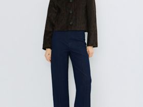 Куртка из искусственной кожи с ворсом, Черный