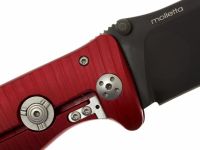 Нож складной LionSteel SR1A RB RED, сталь D2 Black Finish, рукоять алюминий (Solid®), красный