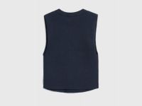 Вязаный жилет для девочек, Синий