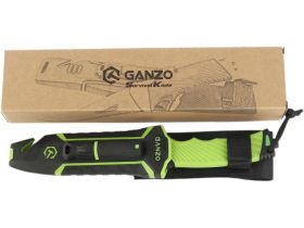 Нож Ganzo G8012V2-LG c паракордом, сталь 8CR13, рукоять пластик
