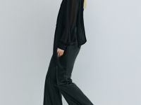 Брюки из искусственной кожи, Черный