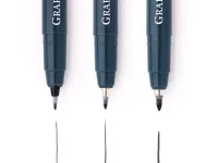 Набор капиллярных ручек Малевичъ "Graf'Art" №8, пуля XS, S, M