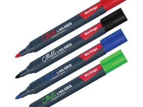 Маркер перманентный Berlingo "MultiLine PE300" 3 мм, пулевидный, черный