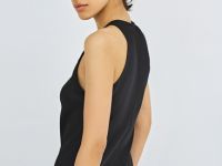 Сатиновое платье макси, Черный