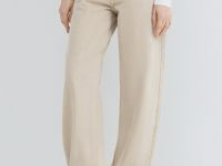 Джинсы Barrel с высокой посадкой, Бежевый