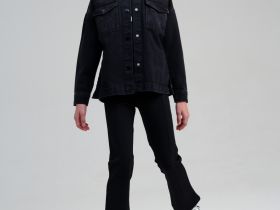 Куртка текстильная джинсовая для девочек