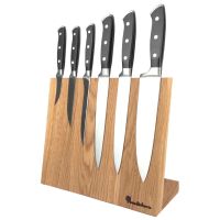 Подставка настольная магнитная для 6 ножей Woodinhome KS002XSON, дуб