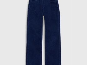 Джинсы с велюром, Синий