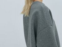 Объёмный свитшот с принтом и стопперами, Серый