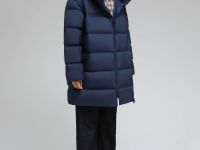 Стеганый пуховик с натуральным пухом