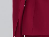 Однобортный приталенный жакет, Красный