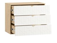 Комод Монблан 93x76 Грань Белый/Дуб Ирландский