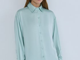 Блузка из сатина, Зеленый