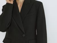 Приталенный жакет, Черный