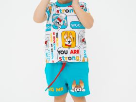 Комплект детский трикотажный для мальчиков: фуфайка (футболка), шорты