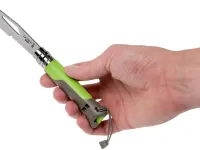 Складной Нож Opinel №8 VRI OUTDOOR, сталь Sandvik 12C27, рукоять пластик, зеленый