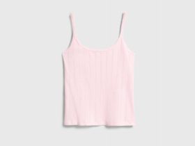 Пижамная майка из ажурного трикотажа, Розовый