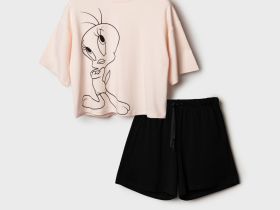 Комплект трикотажный для женщин: фуфайка (футболка), шорты