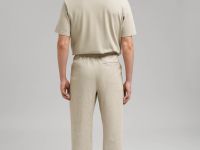 Брюки прямого кроя со льном