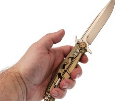 Складной нож НОКС Финка С "Elite", сталь М390, рукоять титан