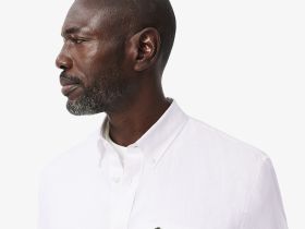 Мужская льняная рубашка Lacoste