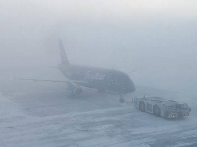 Аэропорт Якутска штатно работает в условиях густого тумана