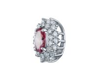 Классическая подвеска из белого золота э0912пд12210504_pink