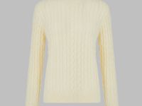 Джемпер прямого кроя из хлопка с косами