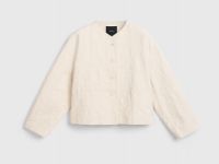 Укороченный жакет с жаккардовым узором, Бежевый