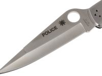 Нож складной Police Model Spyderco C07P, сталь VG-10 Satin Plain, рукоять нержавеющая сталь