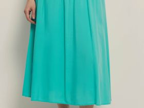 Юбка миди А-силуэта на резинке