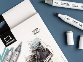 Набор маркеров спиртовых Малевичъ "GrafArt Brush" Серые 12 цветов