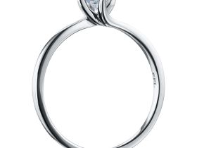 Классическое кольцо из белого золота э4712кц06220202