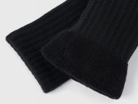 Высокие носки в рубчик, Черный