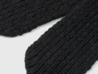 Вязаная шапка-ушанка для девочек, Черный