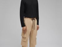 Брюки-карго с эластичным поясом