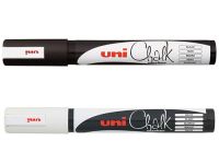 Маркер стираемый для окон, стекла и досок UNI "Chalk", на меловой основе, 1,8-2,5 мм, белый