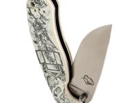 Складной нож Steelclaw Крыса "Сказка", сталь VG-10, рукоять White G10