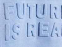 Свитшот с объёмным принтом для девочек, Голубой