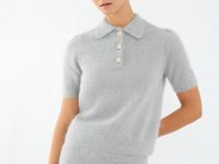 Джемпер поло из пряжи с ангорой, Серый