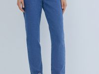 Узкие джинсы с высокой посадкой, Синий