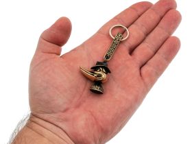 Брелок Утка, бронза