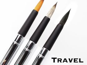 Кисть имитация мангуста №7 круглая Roubloff обойма soft-touch ручка складная