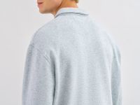 Толстовка с воротником поло на молнии, Серый