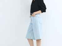 Джинсовые шорты-бермуды, Голубой