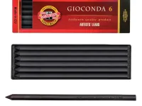 Набор стержней для цангового карандаша Koh-I-Noor "GIOCONDA" 6 шт 5,6 мм, уголь искусственный, НВ