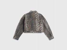 Джинсовая куртка с принтом для девочек, Мультицвет