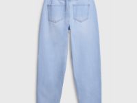 Прямые джинсы с высокой посадкой, Голубой