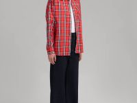 Свободная рубашка в клетку из твила